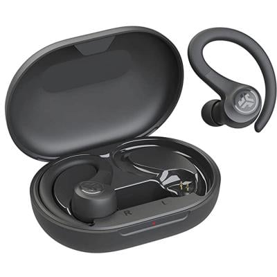 JLab Go Air Sport True Wireless Earbuds 32 Hrs Play Time Built-in USBA Charging Cable Graphite