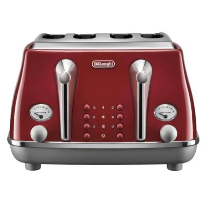 DeLonghi Ctoc4003.R Icona Capitals 4 Slice Toaster