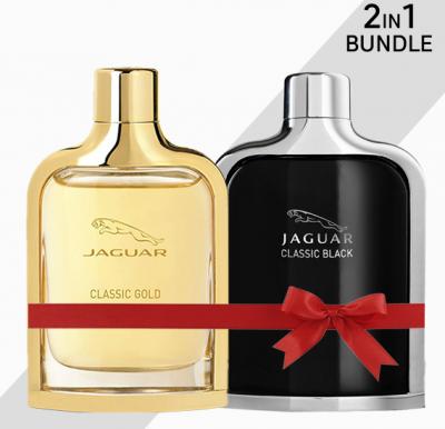 Jaguar Classic 2 Piece Black & Gold Edt Spray for Men, 100 ml each