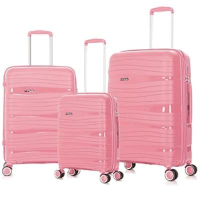 Master Luggage Dark Pink Hard Case Trolley Bag 3 Pcs Set 20, 24 and 28