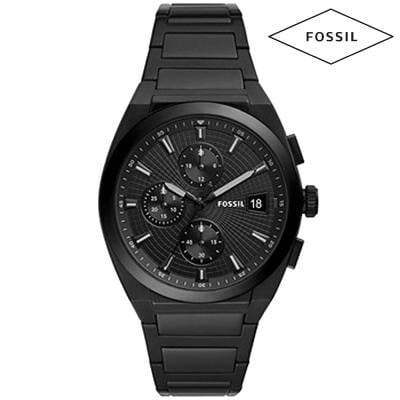 Fossil FS5797 Everett Chronograph Stainless Steel Watch Black