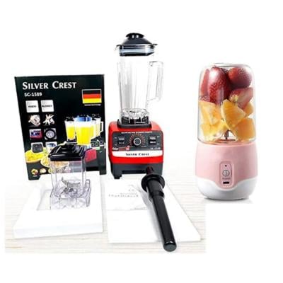 2 in 1 Portable Mini Blender 4 Blades Moderate Juicer