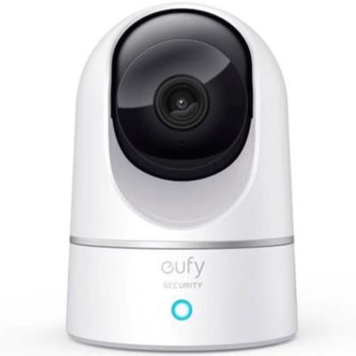 Eufy T8410223 Security 2K Home Security Indoor Camera, Pan and Tilt, Human and Pet AI, Works with Voice Assistants, Night Vision, MicroSD Card Required, HomeBase Not Required