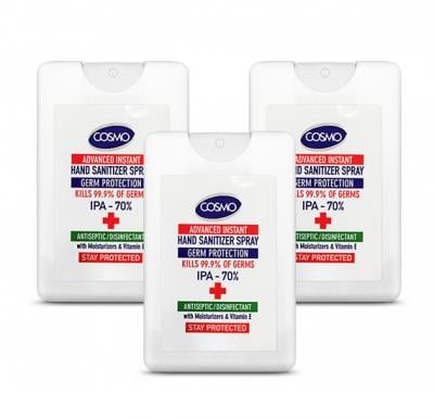 Cosmo 3 in 1 Hand Sanitizer Pocket Spray 15ml