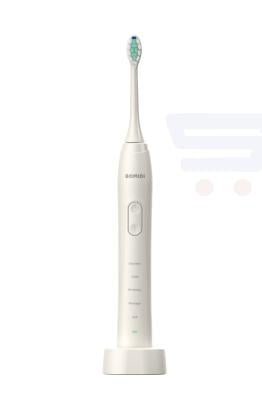 Bomidi TX5 Sonic Electric Vibration Rechargeable Toothbrush With Soft Bristle And IPX8 Water Resistant Toothbrush DuPoint Brush Head, White