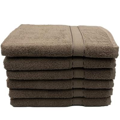 BYFT 110101007962 Daffodil - Bath Towel 70x140 cm - Set of 6 - Dark Beige - 100% Cotton