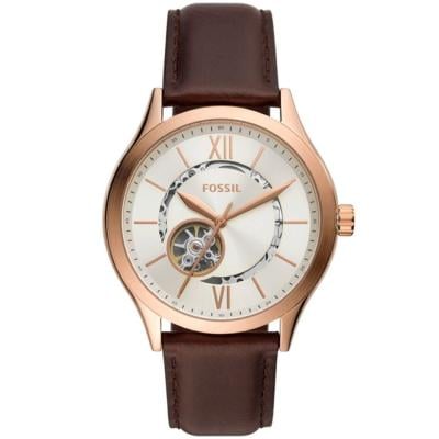 Fossil BQ2650 Mens Automatic Brown Leather Watch