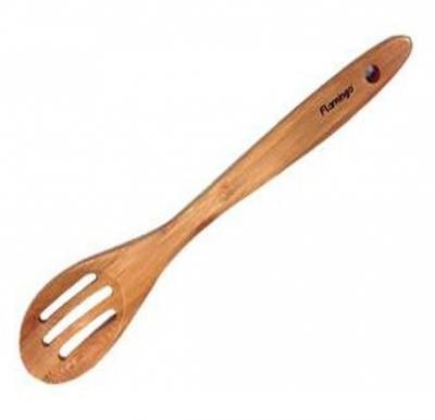 Flamingo Wooden Slotted Spoon, FL4249KT