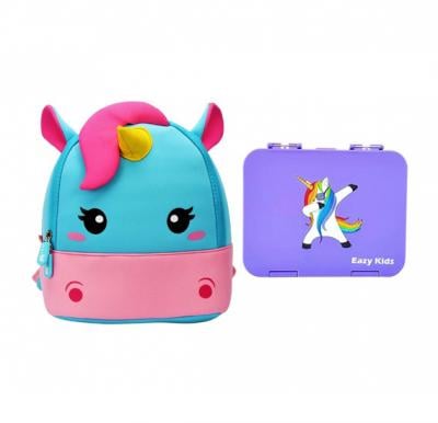 Nohoo Unicorn Bag + Bento Lunch Box-Purple CM_NHBN_003 Purple (14*26*35)