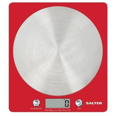 Salter Weigh Digital Kitchen Scale, 1046RDDR, Red