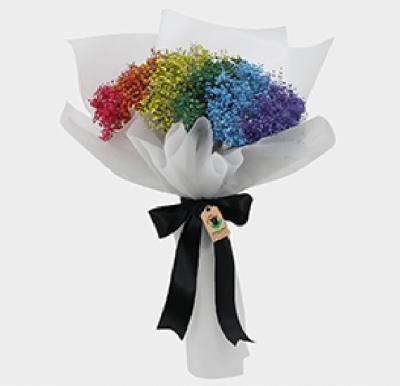 Black Tulip Flowers Special Rainbow Bouquet 