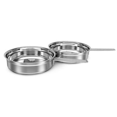 Delici DFP 2428W Stainless Steel Frypan Set 2 Pcs