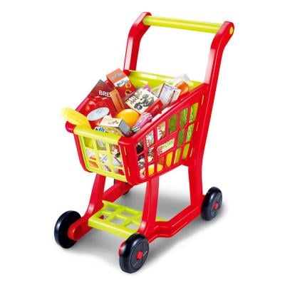 Supermarket Playset Shopping Cart with 27 Accessories, 668-14