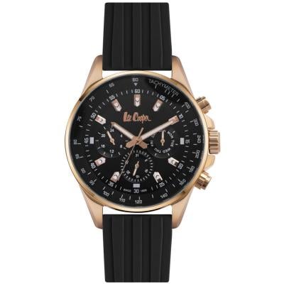 Lee Cooper LC06977.451 Chronograph Dial Watch for Men with Stainless Steel Strap Black