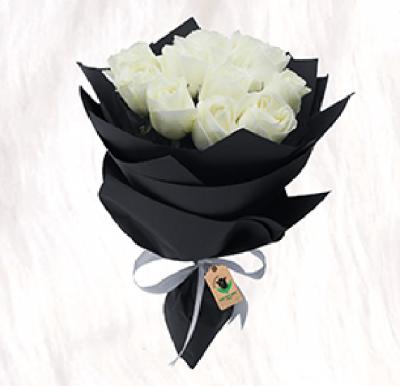 Black Tulip Flowers Perfect White Rose