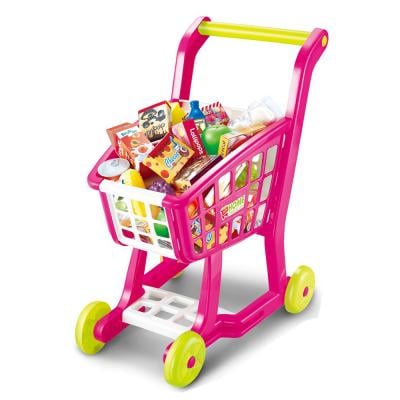 Supermarket Playset Shopping Cart with 27 Accessories, 668-15