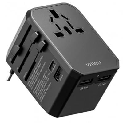 Wiwu UA-304 4In1 Universal Plug Adapter Black