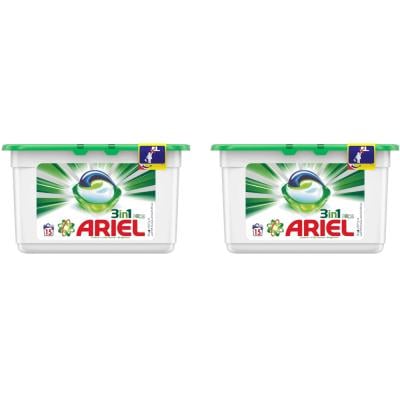 Ariel 2 Pack 3 in1 PODS Washing Liquid Capsules Original Scent 15 Counts