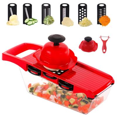 Xinmu 10in1 Multi Function Vegetable and Fruit Chopper Red