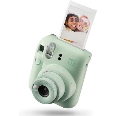 Instax mini 12 instant film camera, auto exposure with Built-in selfie lens, Mint Green