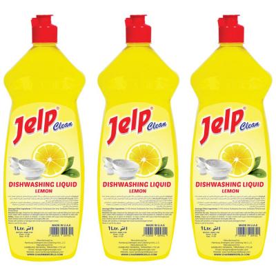 Jelp Clean Dishwashing Liquid Lemon 1L Pack Of 3