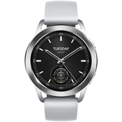 Xiaomi S3 1.43-Inch Amoled Display Bluetooth Calling Smart Watch 5ATM Waterproof Sports Band Silver
