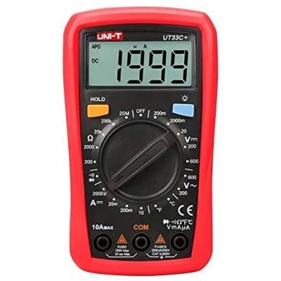 Uni-T Ut33C Plus Digital Palm Size Multi Meter Voltmeter Ammeter Resistance Lcr And Temperature With Backlight