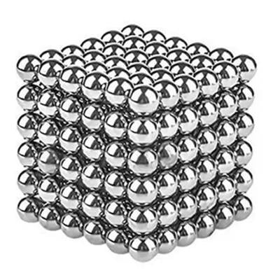 Magic Beads Cube Building Toy In Round Shape, Silver
