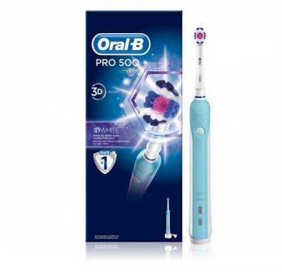 Braun Oral-B Power Toothbrush - PRO 500 - 3D White,D 16.513 WH