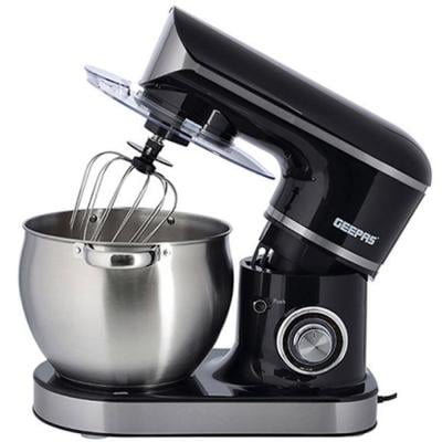 Geepas Stand Mixer With Stainless Steel Mixing Bowl 1500W Black, GSM43040