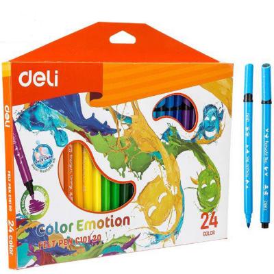 Deli Felt Pen 24 Colors Assorted Box, EC10120