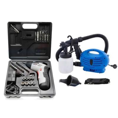 2 in 1 Combo Offer Professional Jumlee Cordless Screwdriver Kit and Paint Zoom Professional Paint Sprayer
