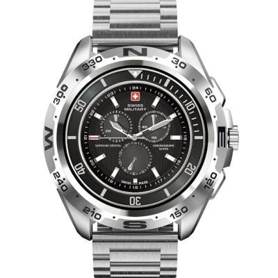 Swiss Military SM-WCH-DOM1-M-SIL Dom Smart Watch Metal Strap 1.32 inch Silver