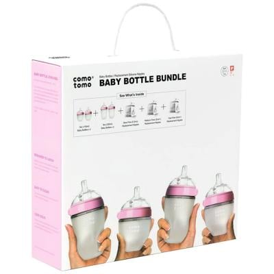 Comotomo Baby Bottle Bundle Pink