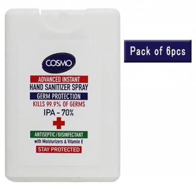 Cosmo 6 in 1 Hand Sanitizer Pocket Spray 15ml