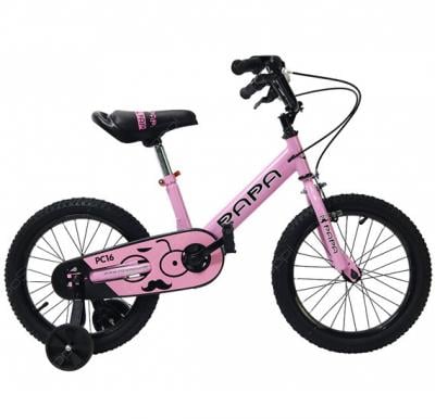Papa Steel Alloy Bike For Kids Pink, PC16
