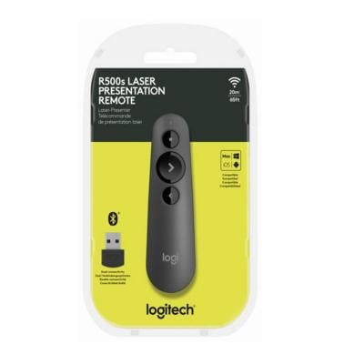 Logitech R500s Laser Presenter Wireless Bluetooth 20m Windows  macOS iOS Android
