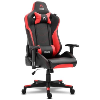 Alpha Gamer AGZETA-BK -RD Zeta Series Gaming Chair Black with Red