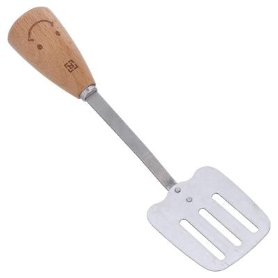 RoyalFord RF10661 Slotted Turner Stainless Steel with Wooden Handle Smiley1x100