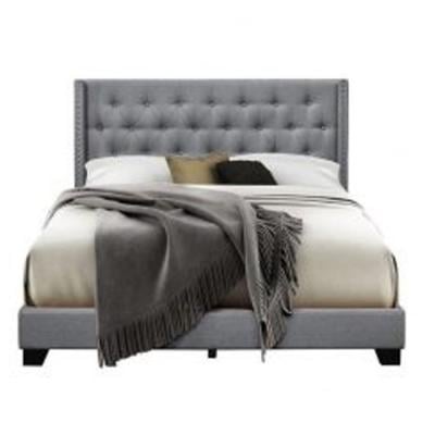 5 Star FSF-Bed662586 Brady Upholstered Wingback Panel Bed Grey