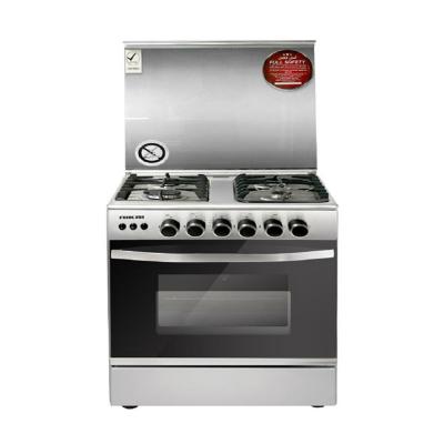 Nikai 4-Burner Gas Cooker With Oven U6070EG Silver/Black
