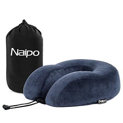 Naipo MGP-LDU3 Memory Foam Travel Rest Pillow, Blue