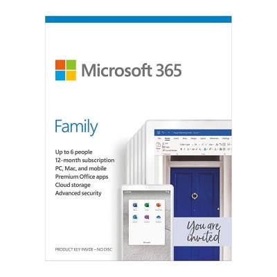 Microsoft 365 Family for PC Mac 1 Year License