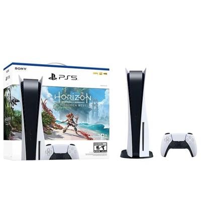 Sony Playstation 5 Disc Console with Horizzon Forbidden West Voucher Bundle