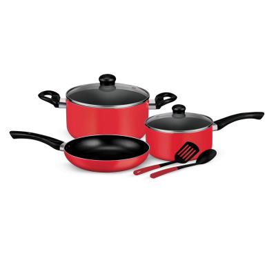 Royalford RF11952 7Pc Nonstick Cookware Set Red1X2