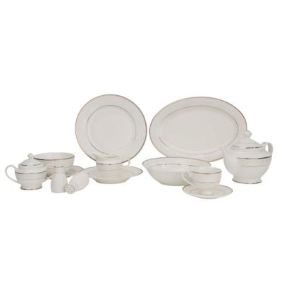Royalford Premium Fine Bone Dinner Set 83pcs Plates and Bowls RF11045 White