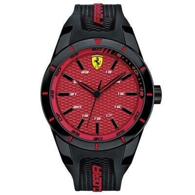 Ferrari 830248 Scuderia Rev Mens Red Dial Silicone Band Watch Red