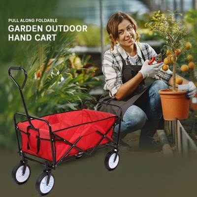 Pull Along Foldable Garden Outdoor Hand Cart