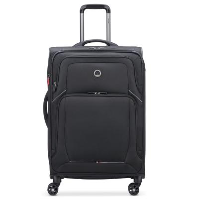 Delsey 00328582000T9 Optimax Lite 70cm Softcase 4 Double Wheel Expandable Check In Luggage Trolley Black
