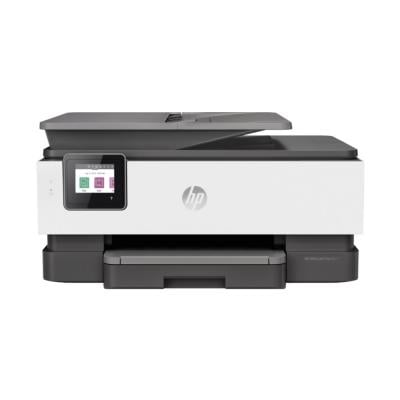 HP Printer 8023 Officejet Pro Aio Wireless, Black and Grey